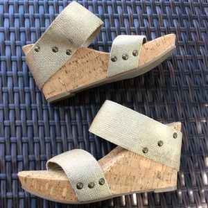 LUCKY BRAND MAGNOLIA CORK WEDGES